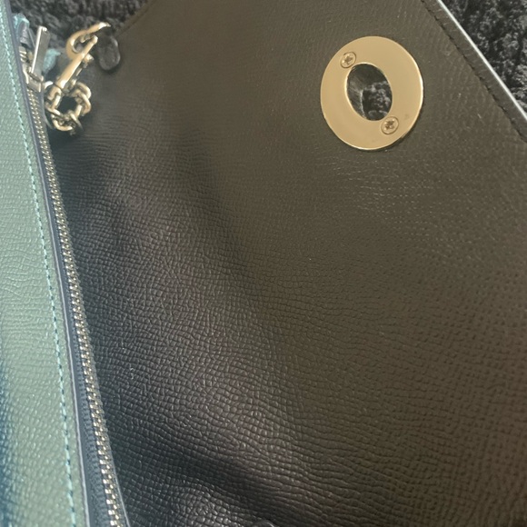 Coach Metallic Skyblue Leather
Chain Crossbody Bag- F22828 - Picture 9 of 12